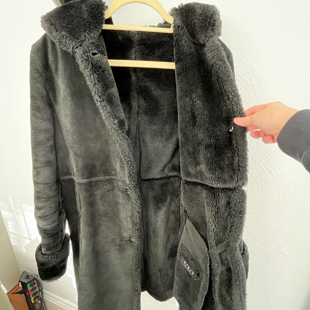 Steve By Searle Shearling Faux Fur Lined Coat Size S